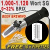 0-32% ATC Brix & Beer Refractometer Sugar Wine Wort SG