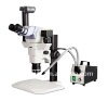 0.68X-4.5X High-contrast zoom stereo microscope with humanized incline adjustable head 0-30