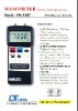 0-7000mbar, Dual&different input, Built-in sensor Manometer PM-9107
