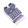 1-8s Battery volatage indicator cheker tester low volatage buzzer