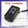 10 in 1 Multi-Function Flashlight Thermometer Hygrometer Compass Survial Kit