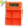 24 hours timer plastic electronic pill reminder, 4compartments