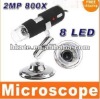 2MP 800X USB Digital Microscope Endoscope 8 LED Magnifier Camera Cam PC Computer AVP028F