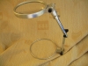 2X130mm folding magnifier plastic bifocal lens