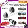 3 in 1 Lens Kits fisheye wide angle 9X telephoto Camera Lens for iphone extra parts camera lens