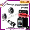3 in 1 Lens Kits fisheye wide angle 9X telephoto Mobile Phone Housings camera lens