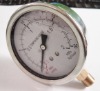 3" oil filled half stainless steel pressure gauge