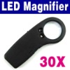 30X 30mm LED magnifier magnifying glass Money UV Detect