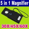 30X Illuminated pocket magnifier magnifying glass loupe