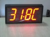 4" red led digital thermometer display with aluminum case