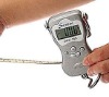 50Kg/20g Metal Portable Hanging Travel Luggage Scale With Measure Tape Temperature Display