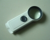 5X50mm hand held illuminated white color magnifier