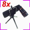 8 X Zoom Telescope Camera Lens + Tripod For iPhone 4