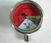 All SS liquid filled vacuum pressure gauge