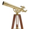 Ambassador 80 AZ Brass Refractor Altazimuth Telescope with Mahogany Tripod
