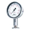 Anti-vibration pressure gauge with spring clip mounting