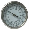 Axial type bimetallic thermometer