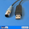 CP2102 USB RS232 to m12(8P3C) male adapter cable