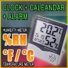 Digital Hygrometer Temperature Humidity Meter LCD Clock