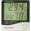 Digital LCD Thermometer Clock Hygrometer