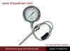 Flexible armor melt manometer-pressure gauge with temperature
