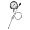 Flexible armor melt pressure gauge with pressure and temperature signal