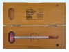 Glass wine thermometer