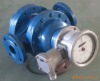 High viscosity dual spiral flow meter