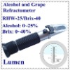 Hot Sale! Portable Hand-held Alcohol and Grape Refractometer RHW-25 /Brix ATC
