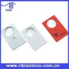 Hot selling new design plastic name card shape magnifying glass with led light for promotion