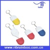 Hot selling novelty Mini pill shape measuring tape with ball pen and keychain
