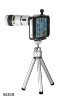 I-Phone telephone lens with 8X magnification, include mini tripod and holder
