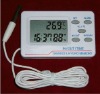 Indoor/outdoor temperature meter with data logger