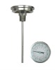 Industrial Bimetal Thermometers with Back Connection (Flat Dial)