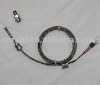 J type thermocouple with presure spring and metal sheath wire