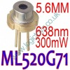 ML520G71 638nm 635nm 300mW Laser Diode 5.6mm