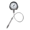 Melt pressure gauge with flexible armor