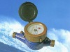 Multi-jet vane wheel wet-dial water meter