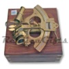 NAUTICAL BRASS SEXTANT WITH WOODEN BOX