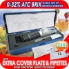 New Brix Refractometer 0-32% ATC Fruit Juice Wine CNC