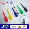 New F02068-10 10lots 5 colors 56CM Large SMD IC Single Hook Clip Grabbers Test Probe cable ,multimeter wire lead +Free Shipping