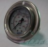 Oil-filled gauge with flange