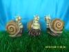 Plants moisture meter with Polyresin figurine of snail shape