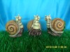 Plants moisture meter with Polyresin figurine of snail shape
