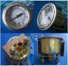 Pressure gauge back with screw