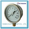Pressure gauge bayonet ring, liquid fillable