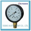 Pressure gauge with plastic case, liquid filled