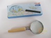 Promotional gift magnifier with wodden handle