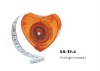 Promotional transparent body measuring tape in heart shape