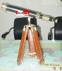 SMALL BRASS TELESCOPE WITH POWER
